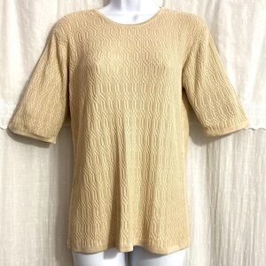 August Silk Knits Cable-Patterned Sweater NWT